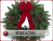 Christmas Wreath with red bow and pine cones